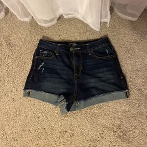 Dark Wash Denim Shorts (Run Small)